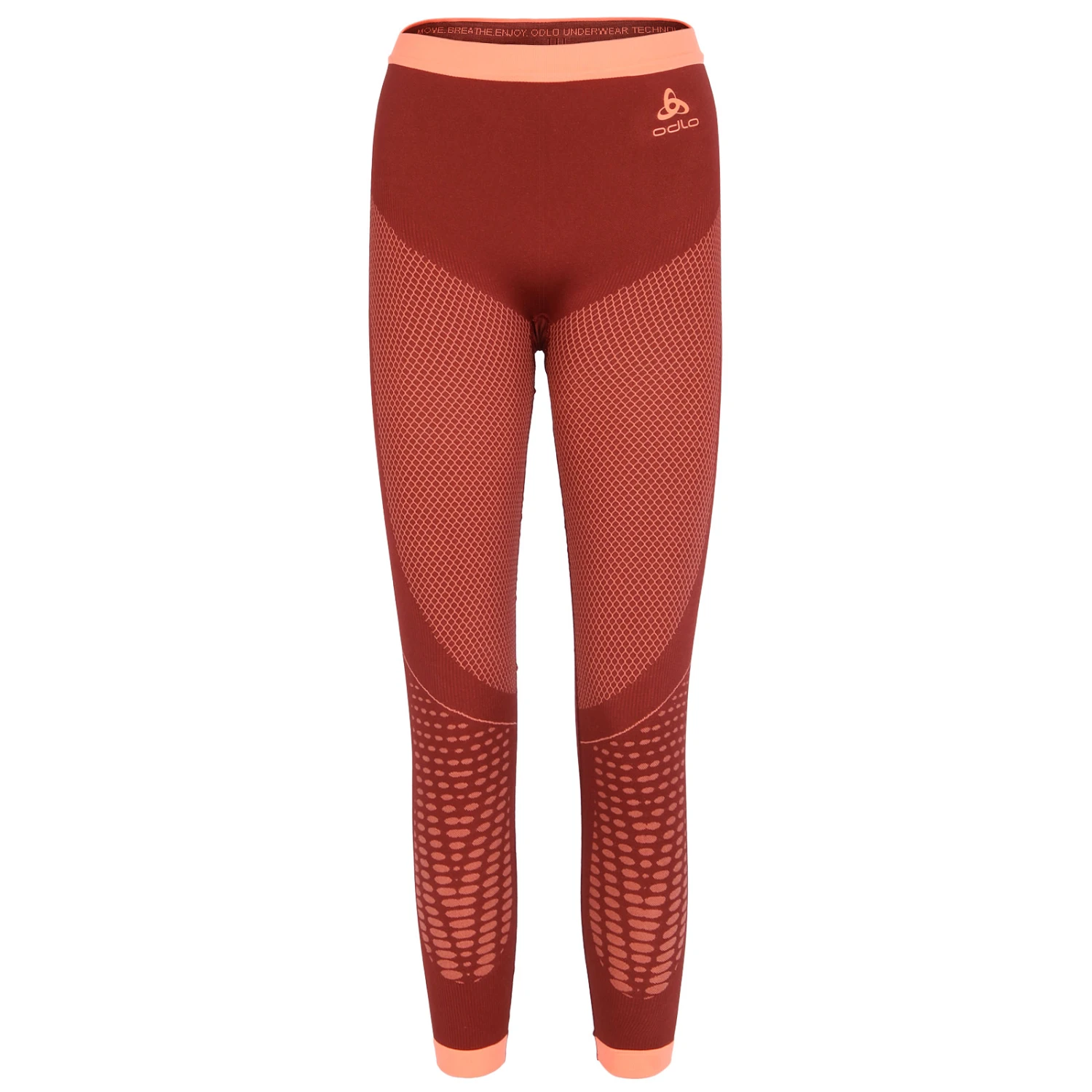 Odlo Performance Warm Kids' Base Layer Pants - Spiced Apple - Live Wire 3 Odlo Performance Warm Kids' Base Layer Pants - Spiced Apple - Live Wire