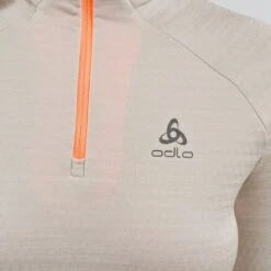 Odlo Run Easy Half-Zip Long-Sleeve Mid Layer Top Women - Silver Cloud Melange -Odlo odlo run easy half zip long sleeve mid layer top women silver cloud melange 5 1575421