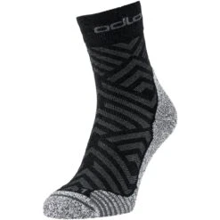 Odlo Active Warm Hike Graphic Socks - Black - Odlo Steel Grey