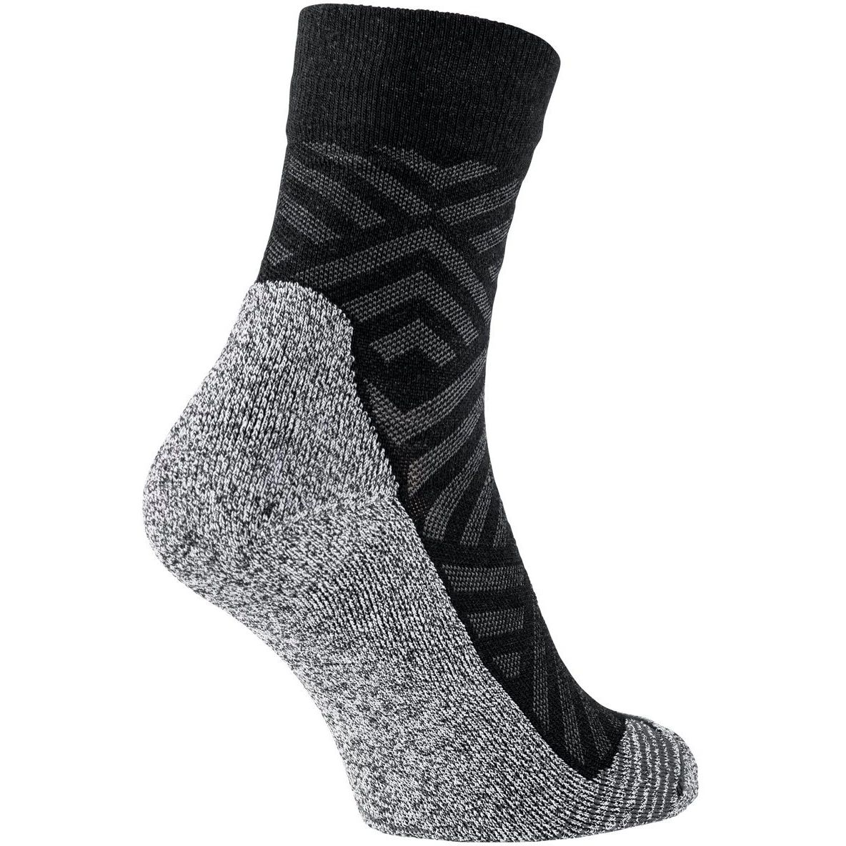 Odlo Active Warm Hike Graphic Socks - Black - Odlo Steel Grey 4 Odlo Active Warm Hike Graphic Socks - Black - Odlo Steel Grey - Image 2