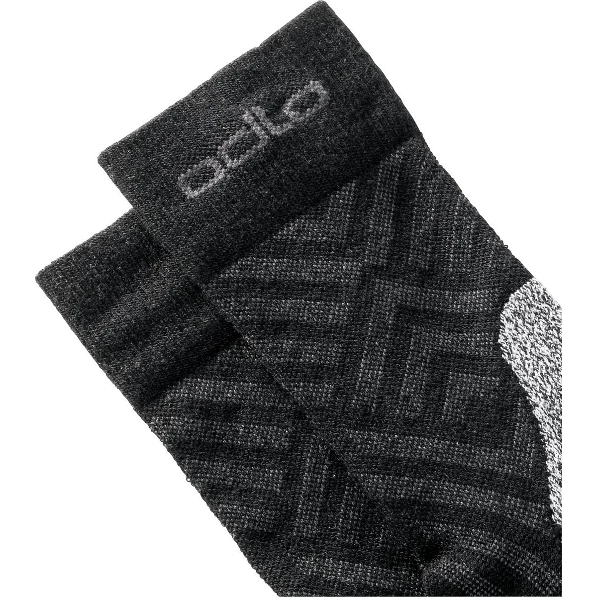Odlo Active Warm Hike Graphic Socks - Black - Odlo Steel Grey 5 Odlo Active Warm Hike Graphic Socks - Black - Odlo Steel Grey - Image 3