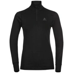 Odlo Active Warm Half-Zip Turtleneck Long-Sleeve Base Layer Women - Black
