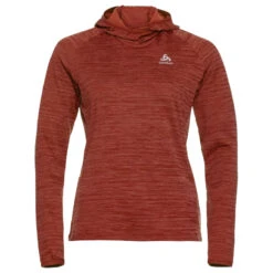 Odlo Run Easy Mid Layer Hoody Women - Cinnabar Melange