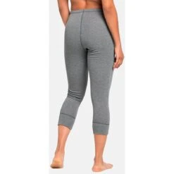 Odlo Active Warm 3/4 Base Layer Bottoms Women - Odlo Steel Grey Melange -Odlo odlo womens active warm eco 3 4 base layer pants odlo steel grey melange 2 1327715