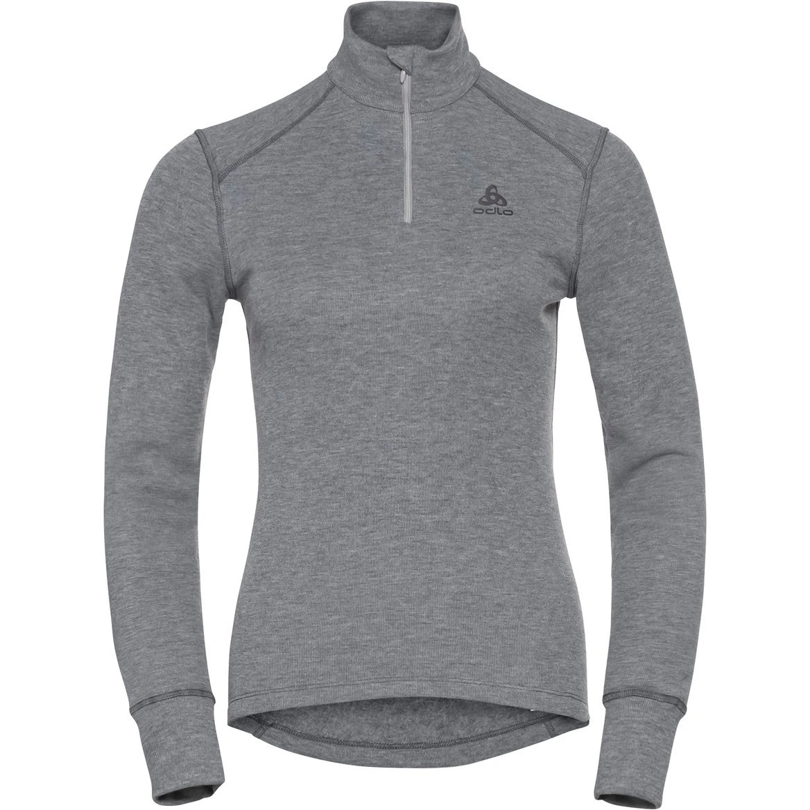 Odlo Active Warm Half-Zip Turtleneck Long-Sleeve Base Layer Women - Odlo Steel Grey Melange 3 Odlo Active Warm Half-Zip Turtleneck Long-Sleeve Base Layer Women - Odlo Steel Grey Melange