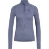 Odlo Active Warm Half-Zip Turtleneck Long-Sleeve Base Layer Women - Folkstone Gray -Odlo odlo womens active warm eco half zip turtleneck baselayer folkstone gray 1 1568827