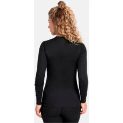 Odlo Active Warm Long-Sleeve Base Layer Top Women - Black -Odlo odlo womens active warm eco long sleeve base layer top black 2 1327705