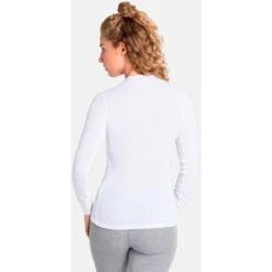 Odlo Active Warm Long-Sleeve Base Layer Top Women - White -Odlo odlo womens active warm eco long sleeve base layer top white 2 1327707