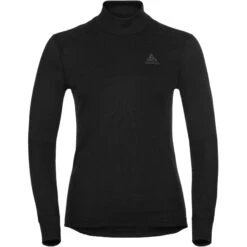Odlo Active Warm Turtleneck Long-Sleeve Base Layer Top Women - Black