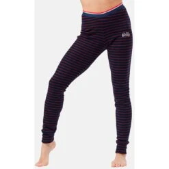 Odlo Active Warm Originals Stripe Base Layer Bottoms Women - Dark Sapphire - Sundried Tomato -Odlo odlo womens active warm originals eco stripe bottoms dark sapphire sundried tomato 1 1327732