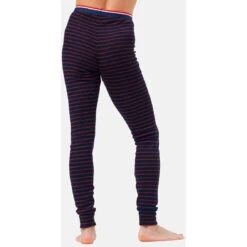 Odlo Active Warm Originals Stripe Base Layer Bottoms Women - Dark Sapphire - Sundried Tomato -Odlo odlo womens active warm originals eco stripe bottoms dark sapphire sundried tomato 2 1327733