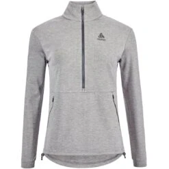 Odlo Ascent 365 Half Zip Mid Layer Pullover Women - Black Melange