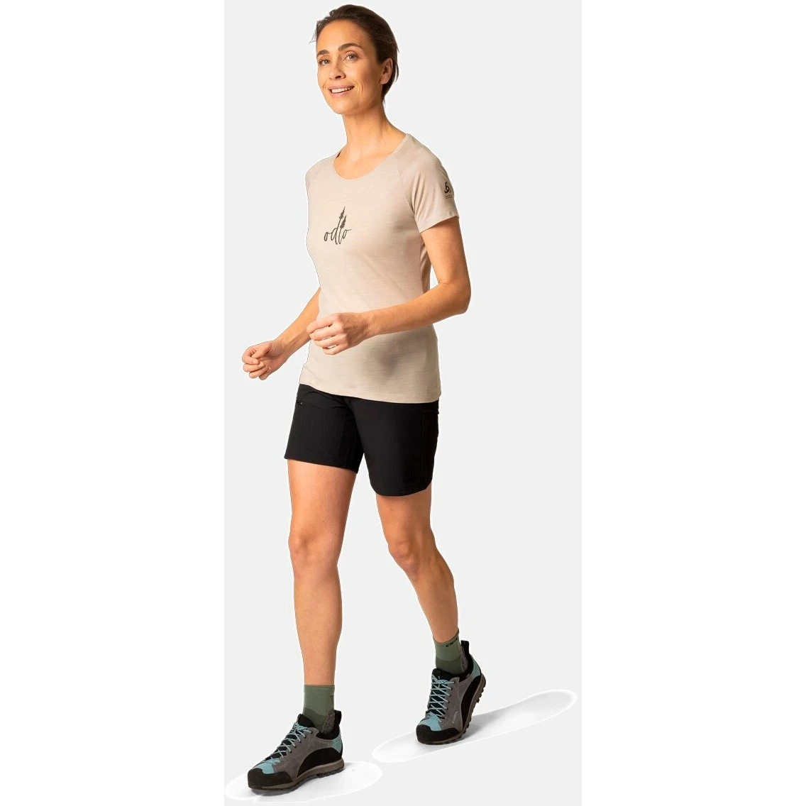 Odlo Ascent Performance Wool 130 Trees T-Shirt Women - Silver Cloud Melange 8 Odlo Ascent Performance Wool 130 Trees T-Shirt Women - Silver Cloud Melange - Image 6