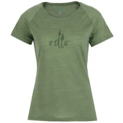Odlo Ascent Performance Wool 130 Trees T-Shirt Women - Loden Frost Melange