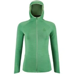 Odlo Ascent Performance Wool Warm Mid Layer Hooded Zip Women - Loden Frost -Odlo odlo womens ascent performance wool warm mid layer hooded zip loden frost 3 1448565