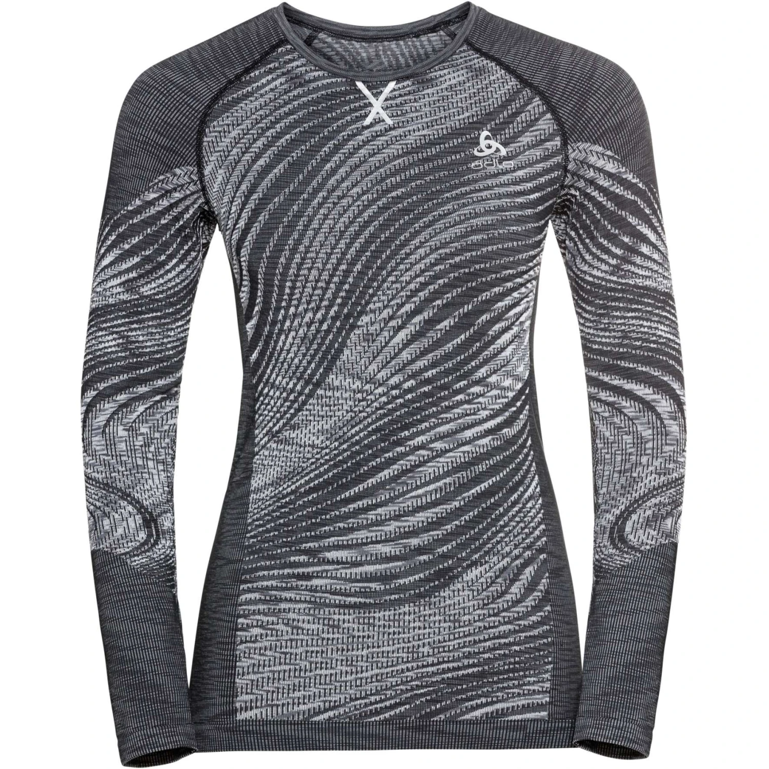 Odlo Women's Blackcomb Eco Long Sleeve Baselayer - Black - Space Dye 3 Odlo Women's Blackcomb Eco Long Sleeve Baselayer - Black - Space Dye