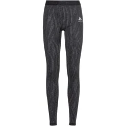 Odlo Women's Blackcomb Light Eco Baselayer Bottoms - Black - Space Dye