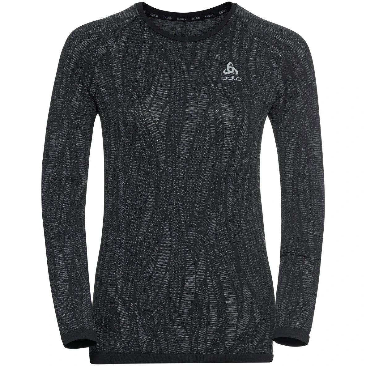 Odlo Women's Blackcomb Light Eco Long Sleeve Baselayer - Black - Space Dye 3 Odlo Women's Blackcomb Light Eco Long Sleeve Baselayer - Black - Space Dye