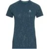 Odlo Women's Blackcomb Light Eco Short Sleeve Baselayer - Blue Wing Teal - Space Dye