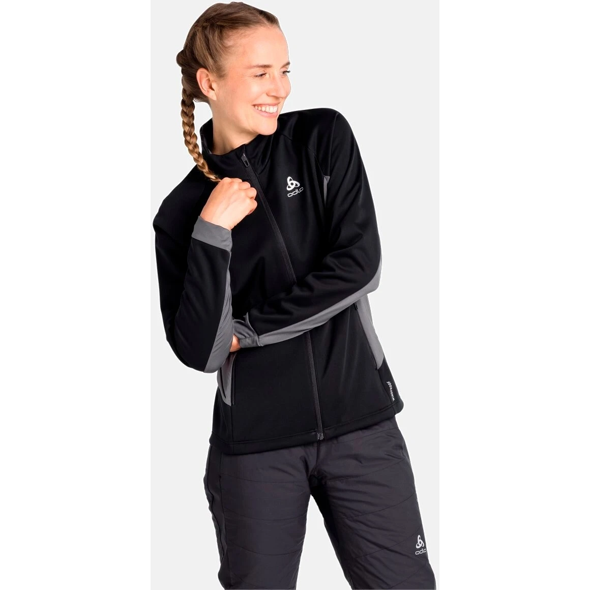 Odlo Brensholmen Cross-Country Jacket Women - Black - New Odlo Graphite Grey 5 Odlo Brensholmen Cross-Country Jacket Women - Black - New Odlo Graphite Grey - Image 3