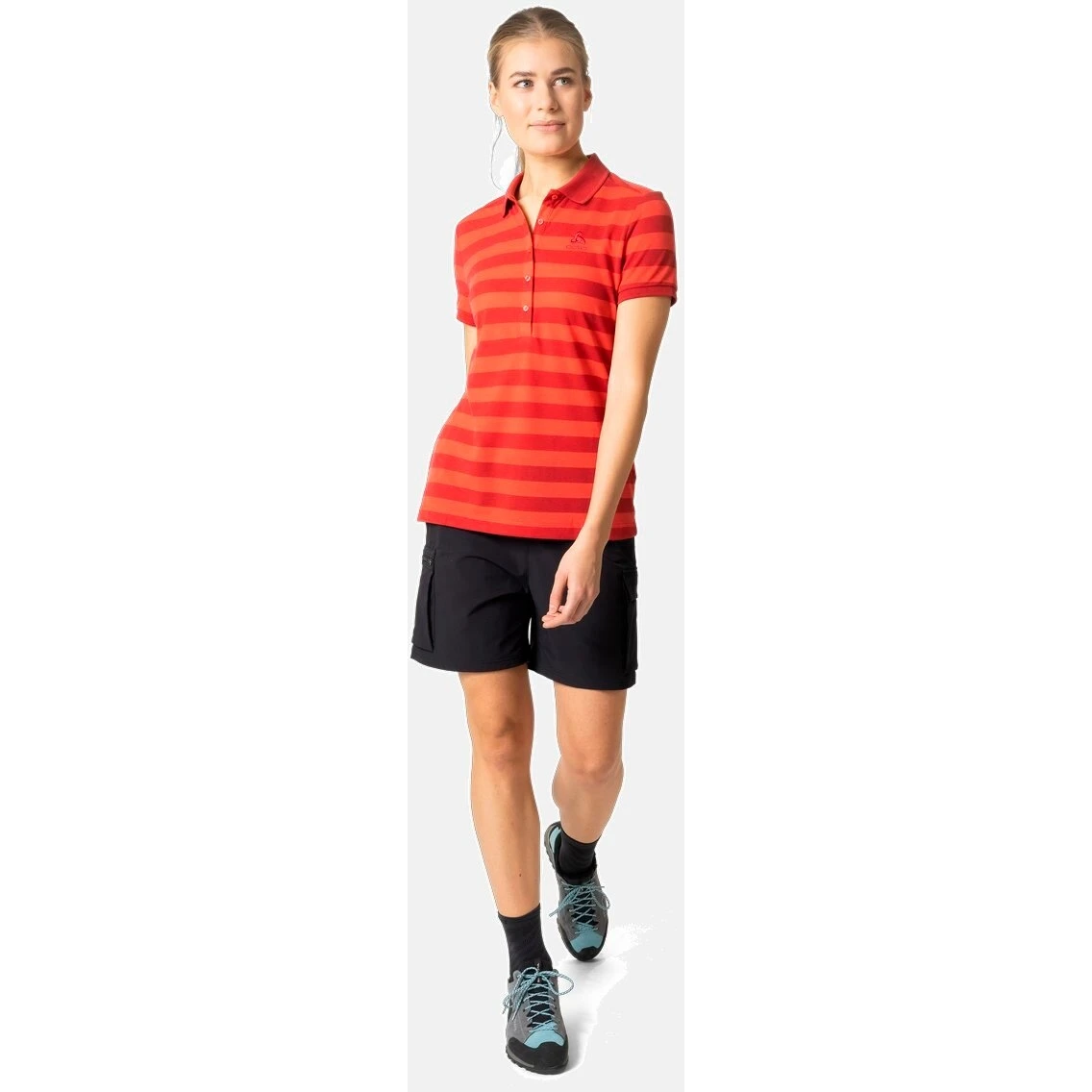 Odlo Concord Polo T-Shirt Women - American Beauty - Cayenne 7 Odlo Concord Polo T-Shirt Women - American Beauty - Cayenne - Image 5