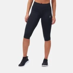 Odlo Essentials 3/4 Running Tights Women - Black -Odlo odlo womens essential 3 4 running tights black 3 1219483