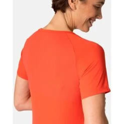 Odlo Essentials Chill-Tec Running Shirt Women - Cayenne -Odlo odlo womens essential chill tec t shirt cayenne 2 1406473