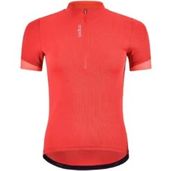 Odlo Essentials Half Zip Jersey Women - American Beauty - Cayenne