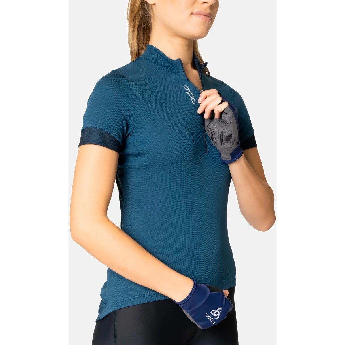 Odlo Essentials Half Zip Jersey Women - Blue Wing Teal - Dark Sapphire 7 Odlo Essentials Half Zip Jersey Women - Blue Wing Teal - Dark Sapphire - Image 5