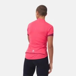 Odlo Essentials Half Zip Jersey Women - Paradise Pink - Raspberry Fudge -Odlo odlo womens essential half zip jersey paradise pink raspberry fudge 4 1218789