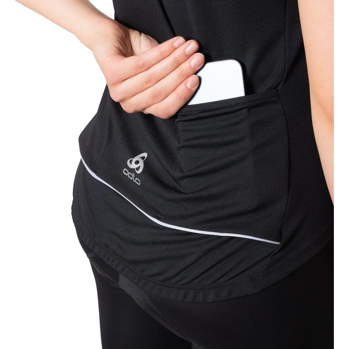 Odlo Essentials Half Zip Jersey Women - Black - Odlo Silver Grey 8 Odlo Essentials Half Zip Jersey Women - Black - Odlo Silver Grey - Image 6