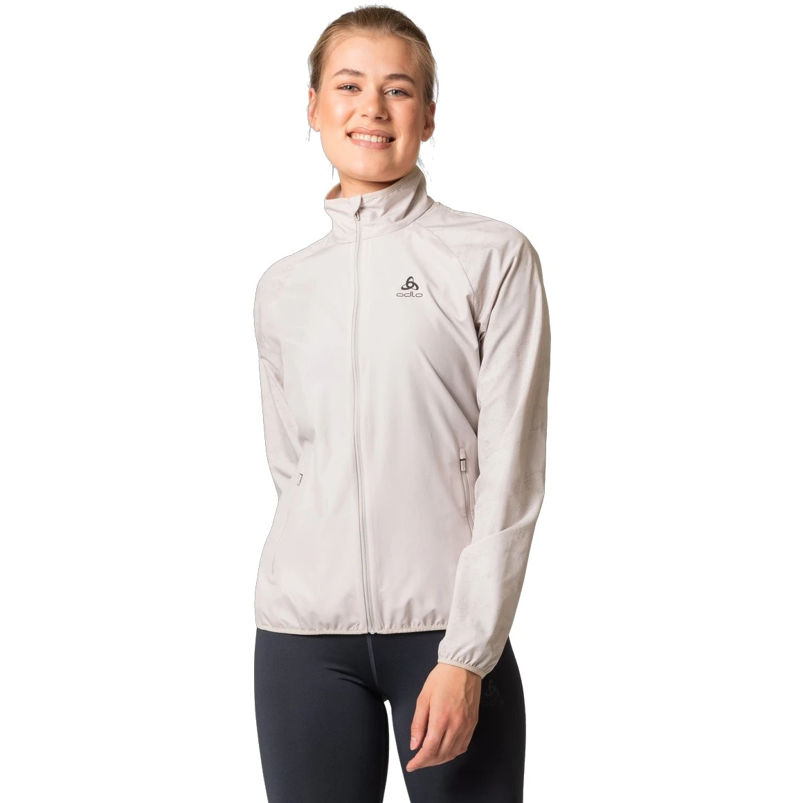Odlo Essentials Light Reflective Running Jacket Women - Silver Cloud 3 Odlo Essentials Light Reflective Running Jacket Women - Silver Cloud
