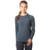 Odlo Essentials Seamless Long Sleeve Running T-Shirt Women - India Ink Melange -Odlo odlo womens essentials seamless long sleeve running t shirt india ink melange 1 1509491