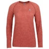 Odlo Essentials Seamless Long Sleeve Running T-Shirt Women - Cinnabar Melange -Odlo odlo womens essentials seamless longsleeve running tshirt cinnabar melange 1553004
