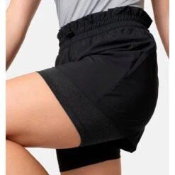Odlo Active 365 2-in-1 5 Inch Shorts Women - Black 14 Odlo Active 365 2-in-1 5 Inch Shorts Women - Black -Odlo odlo womens essentials seamless running t shirt india ink melange 6 1523193