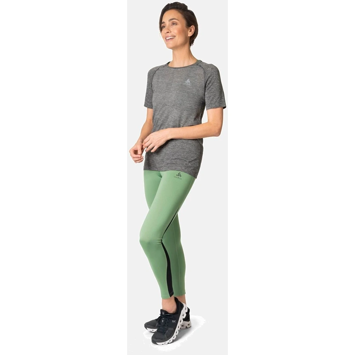 Odlo Essentials Seamless Running T-Shirt Women - Stone Grey Melange 6 Odlo Essentials Seamless Running T-Shirt Women - Stone Grey Melange - Image 4
