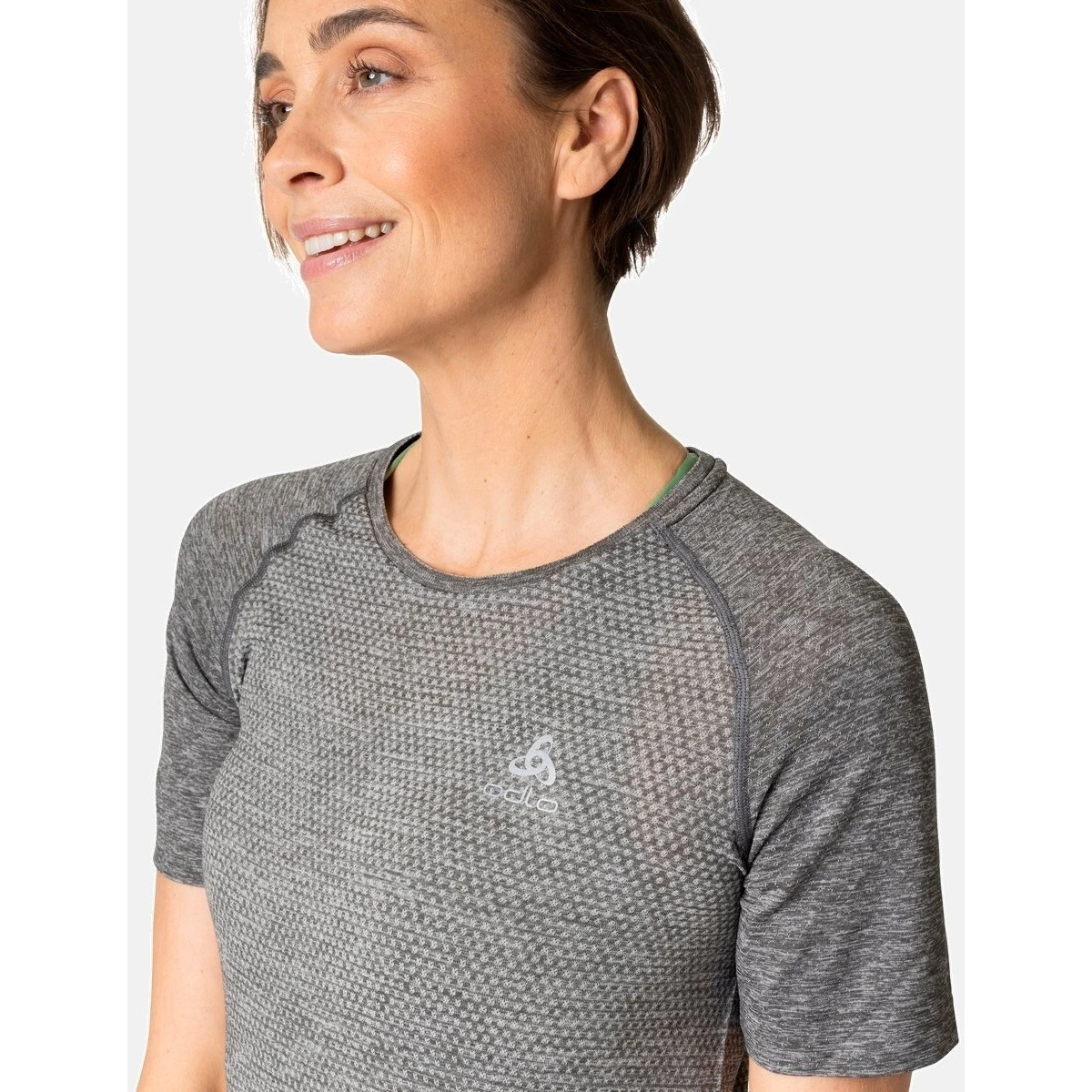 Odlo Essentials Seamless Running T-Shirt Women - Stone Grey Melange 8 Odlo Essentials Seamless Running T-Shirt Women - Stone Grey Melange - Image 6