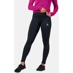 Odlo Essentials Warm Running And Training Tights Women - Black -Odlo odlo womens essentials warm running and training tights black 1 1327944