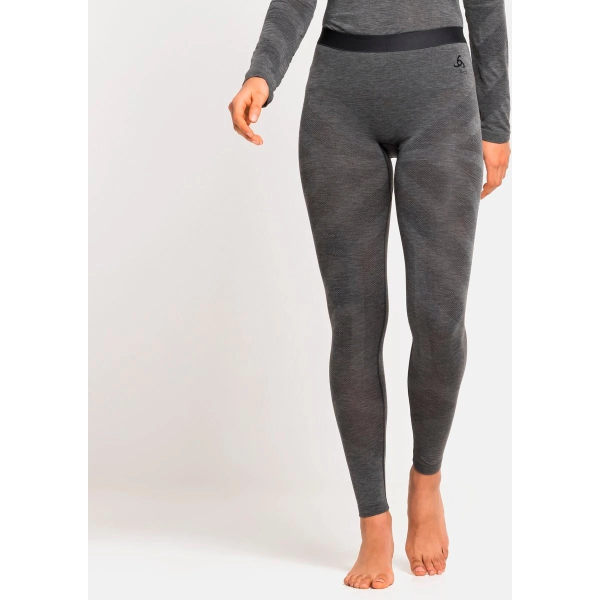 Odlo Women's Kinship Light Base Layer Bottoms - Grey Melange 5 Odlo Women's Kinship Light Base Layer Bottoms - Grey Melange - Image 3