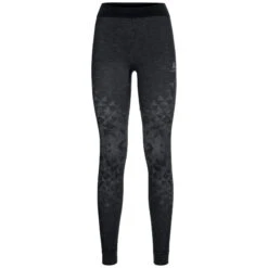 Odlo Kinship Performance Wool Warm Base Layer Bottoms Women - Black Melange