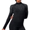 Odlo Kinship Performance Wool Warm Half-Zip Long-Sleeve Base Layer Top Women - Black Melange 2 Odlo Kinship Performance Wool Warm Half-Zip Long-Sleeve Base Layer Top Women - Black Melange -Odlo odlo womens kinship performance wool 200 half zip long sleeve shirt black melange 1 1318412