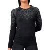 Odlo Kinship Performance Wool Warm Crew Neck Long-Sleeve Base Layer Top Women - Black Melange 2 Odlo Kinship Performance Wool Warm Crew Neck Long-Sleeve Base Layer Top Women - Black Melange -Odlo odlo womens kinship performance wool 200 long sleeve crew neck base layer black melange 1 1318398