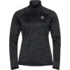 Odlo Run Easy Half-Zip Long-Sleeve Mid Layer Top Women - Black Melange -Odlo odlo womens millennium element half zip long sleeve mid layer top 313261 60008 black melange 1 1005922
