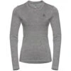 Odlo Natural 100% Merino Warm Long-Sleeve Base Layer Top Women - Grey Melange - Grey Melange
