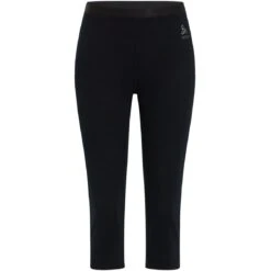 Odlo Natural Merino 200 3/4 Base Layer Bottoms Women - Black -Odlo odlo womens natural merino 200 base layer 3 4 bottoms black 3 1556097
