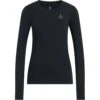 Odlo Natural Merino 200 Crew Neck Long-Sleeve Base Layer Top Women - Black