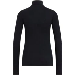 Odlo Natural Merino 200 Half-Zip Turtleneck Long-Sleeve Base Layer Top Women - Black -Odlo odlo womens natural merino 200 half zip turtleneck baselayer black 4 1556060