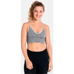 Odlo Padded Seamless Soft 2.0 Sports Bra Women - Light Grey Melange -Odlo odlo womens padded seamless soft 2 1328016