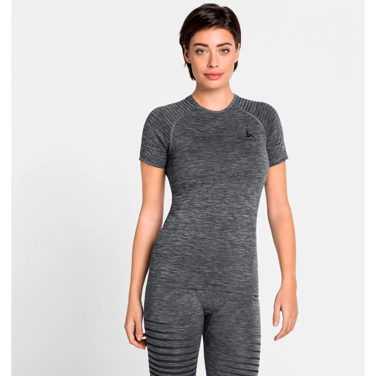 Odlo Women's Performance Light Base Layer T-Shirt - Grey Melange 5 Odlo Women's Performance Light Base Layer T-Shirt - Grey Melange - Image 3