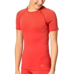 Odlo Performance Light Base Layer T-Shirt Women - American Beauty 11 Odlo Performance Light Base Layer T-Shirt Women - American Beauty -Odlo odlo womens performance light eco short sleeve t shirt american beauty 1 1408699 2